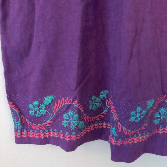 Vintage 1990's 1980's Purple Top with Bedazzled Short Sleeve Shirt Gems Jewels - Picture 3 of 7